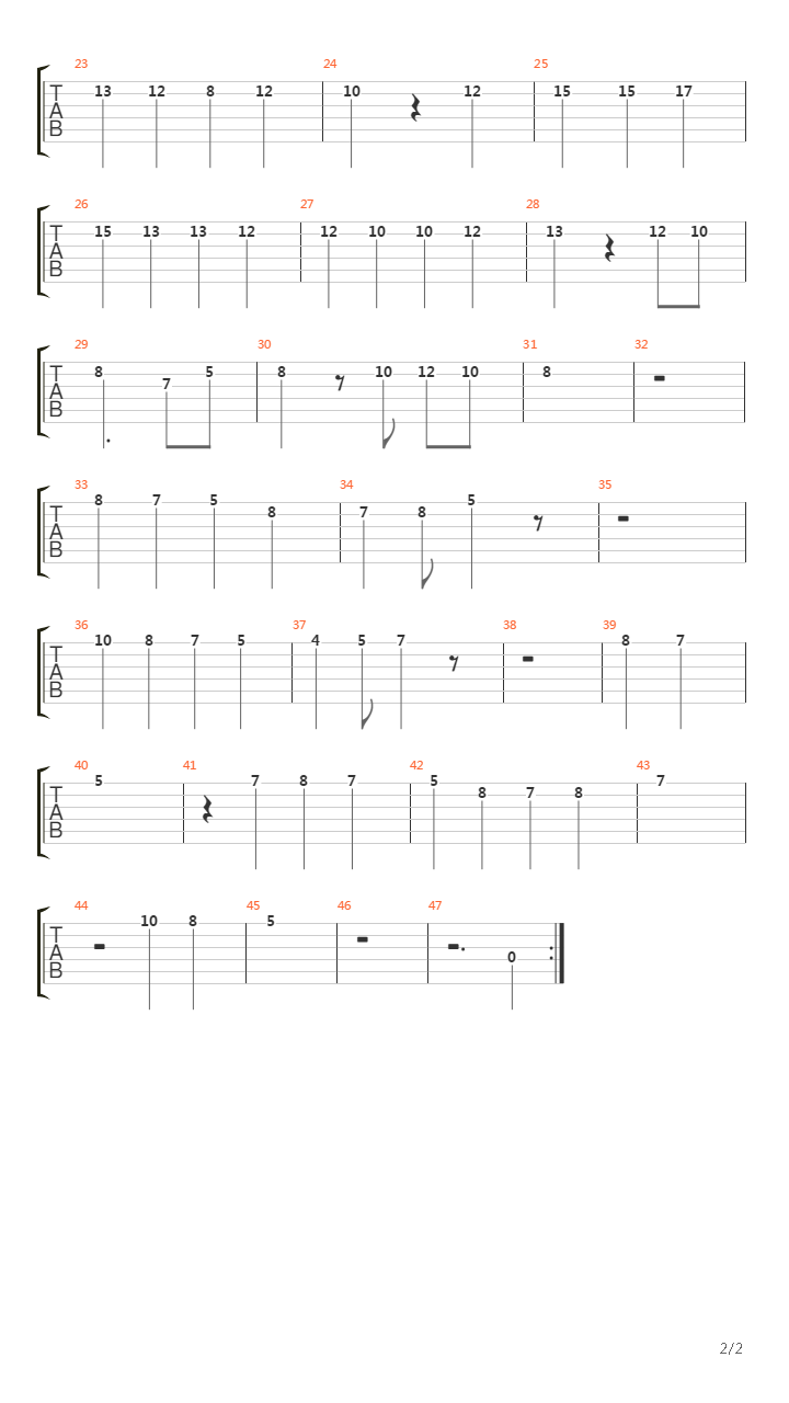 最终幻想9 - あの丘を越えて(Crossing Those Hills)吉他谱