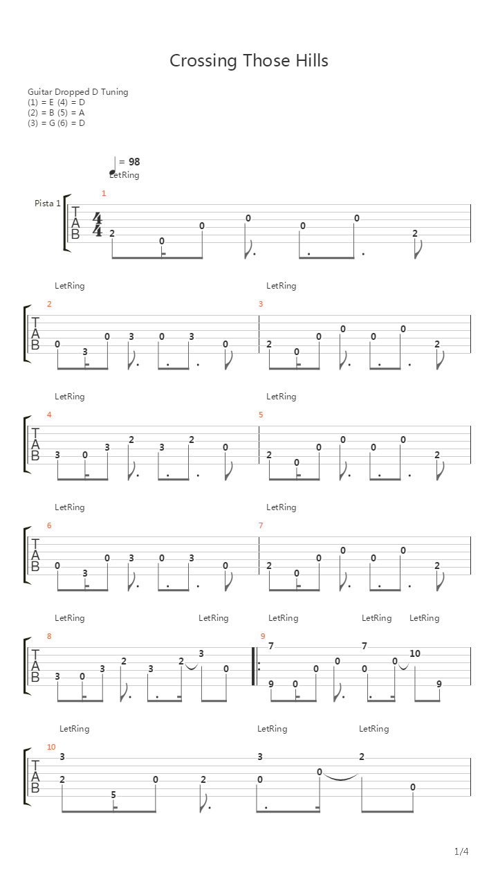 最终幻想9 - あの丘を越えて(Crossing Those Hills)吉他谱