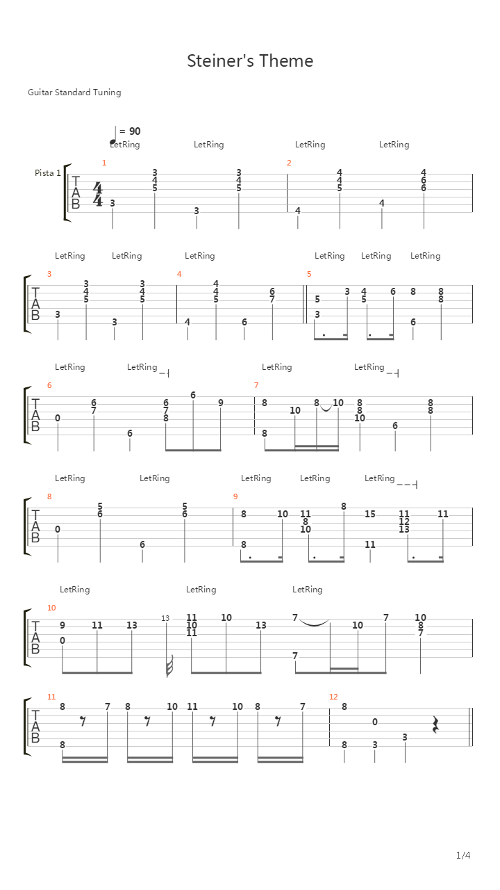 最终幻想9 - スタイナーのテーマ(Steiner's Theme)吉他谱