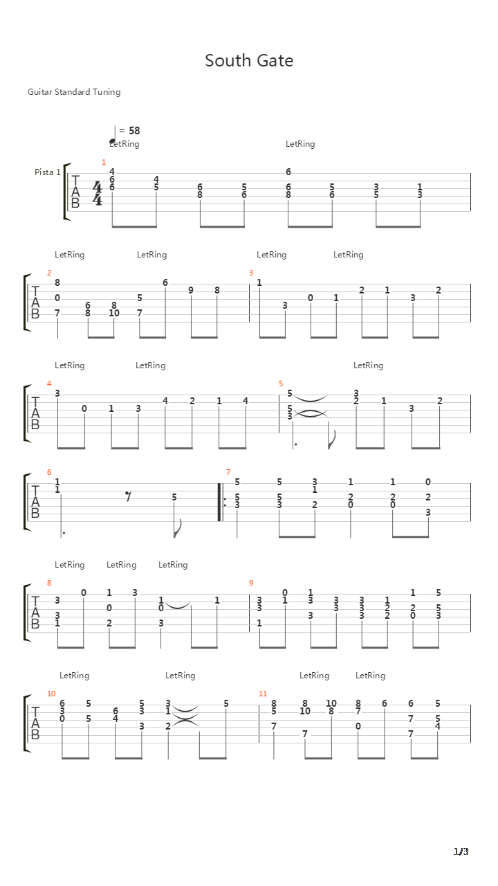 最终幻想9 - 国境の南ゲート(At the South Gate Border)吉他谱