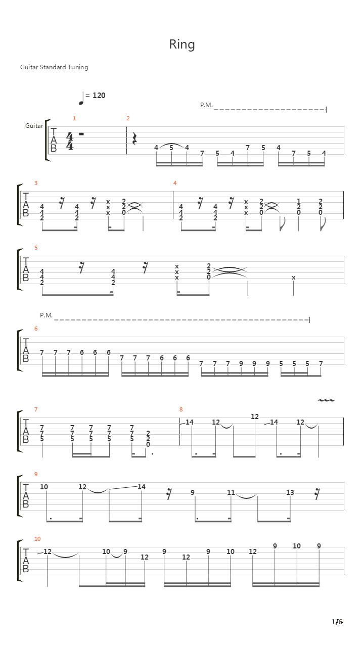 Ring(GF&DM版)吉他谱