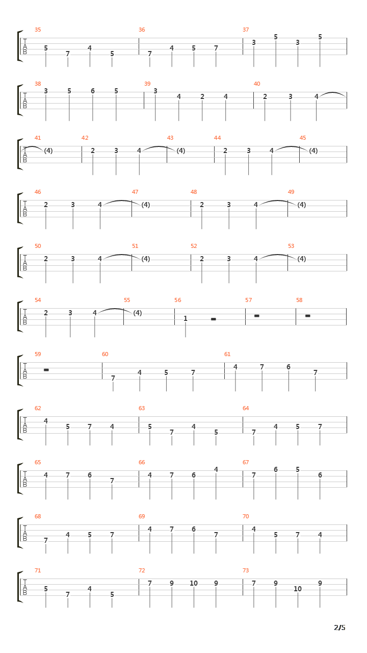 明镜止水(Bass暖指专用曲)吉他谱