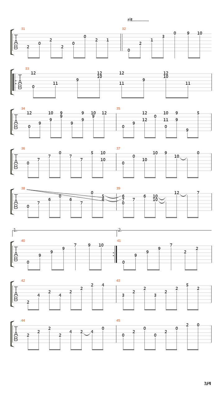 IF吉他谱