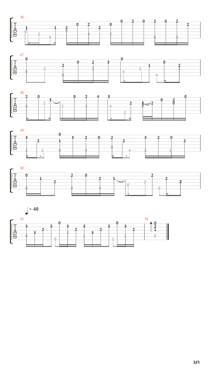 小步舞曲吉他谱