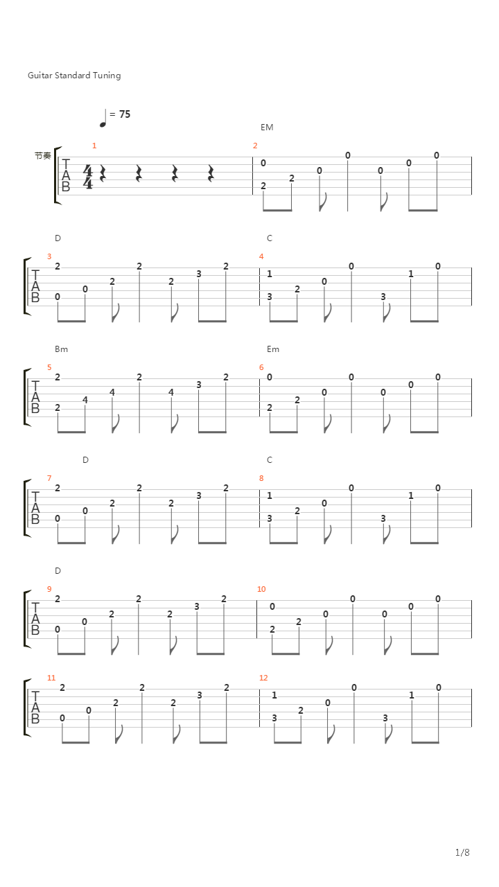 没想好吉他谱
