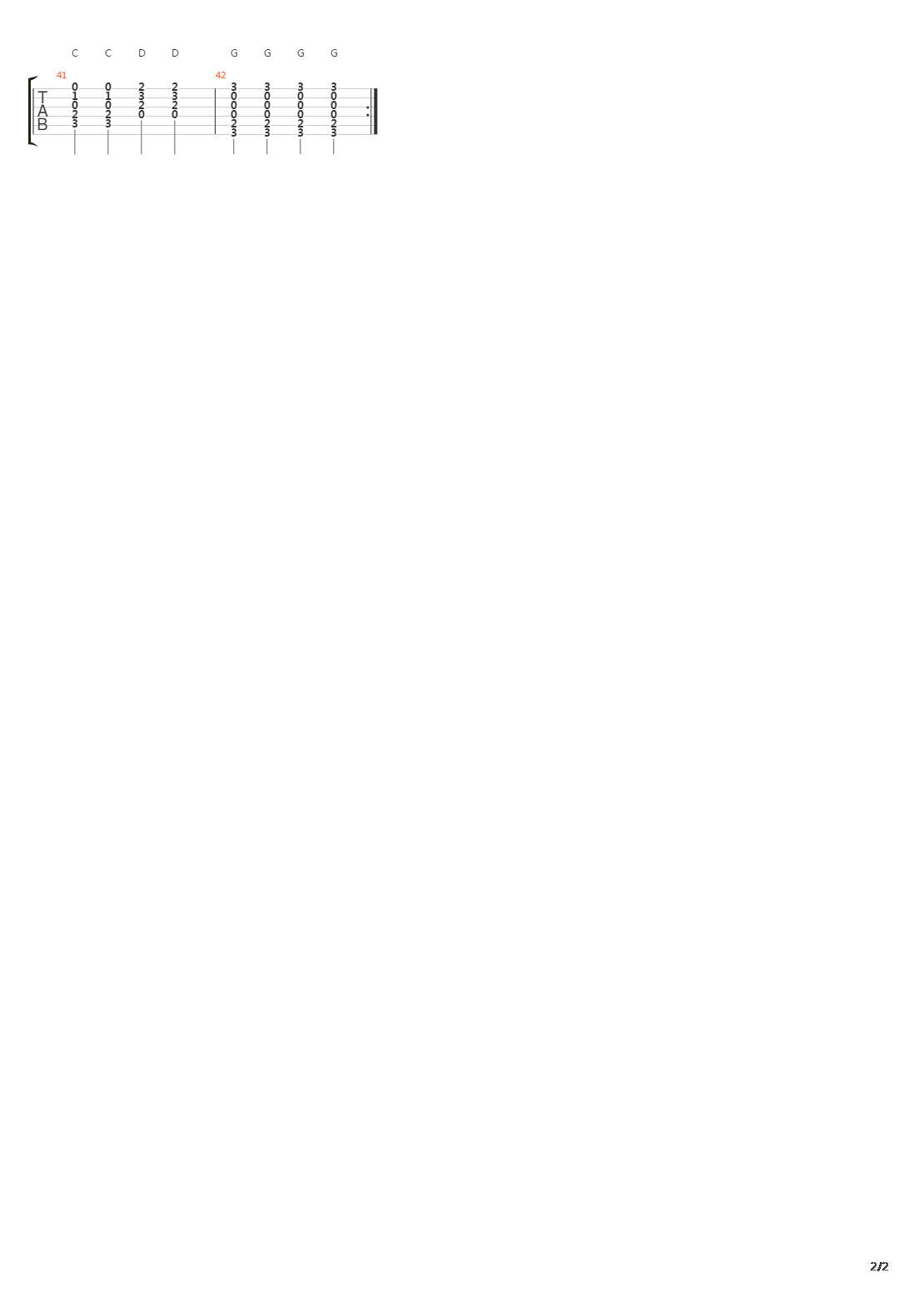 错过机会吉他谱