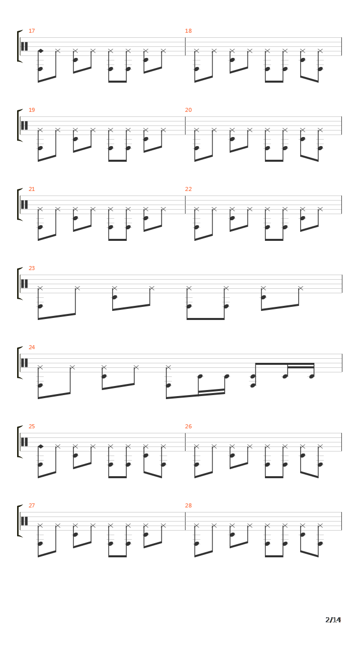 5259鼓吉他谱