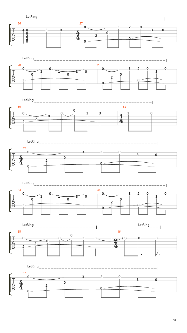 离别序曲吉他谱