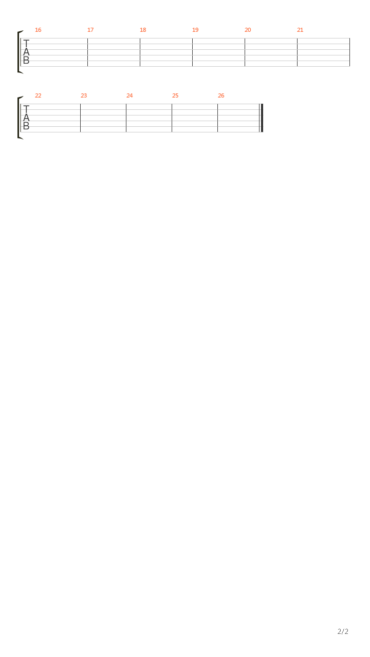 归零吉他谱