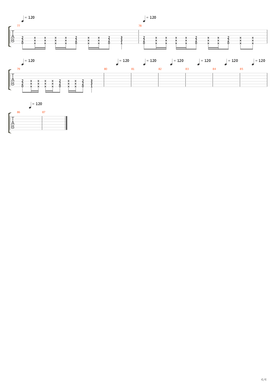 态度吉他谱