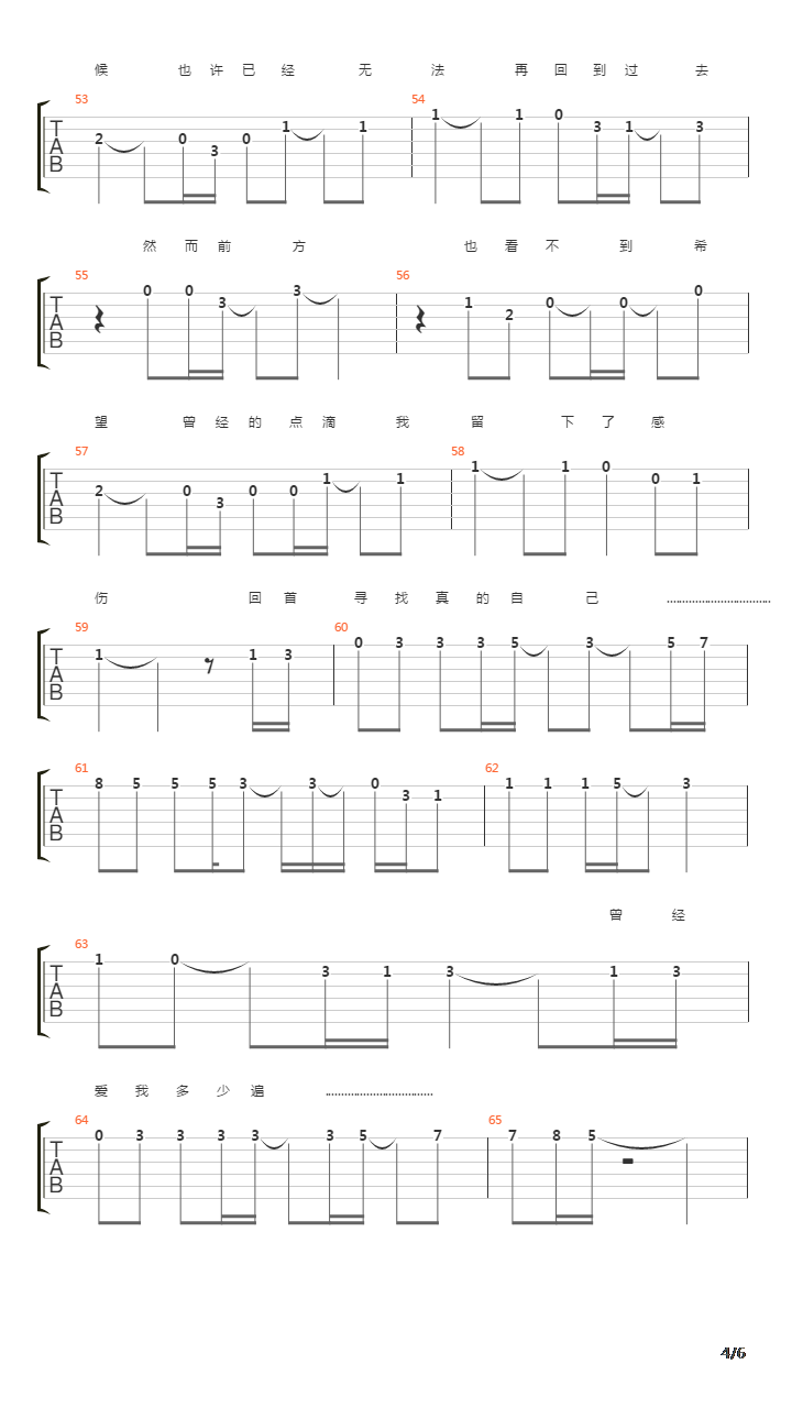 也许有一天吉他谱