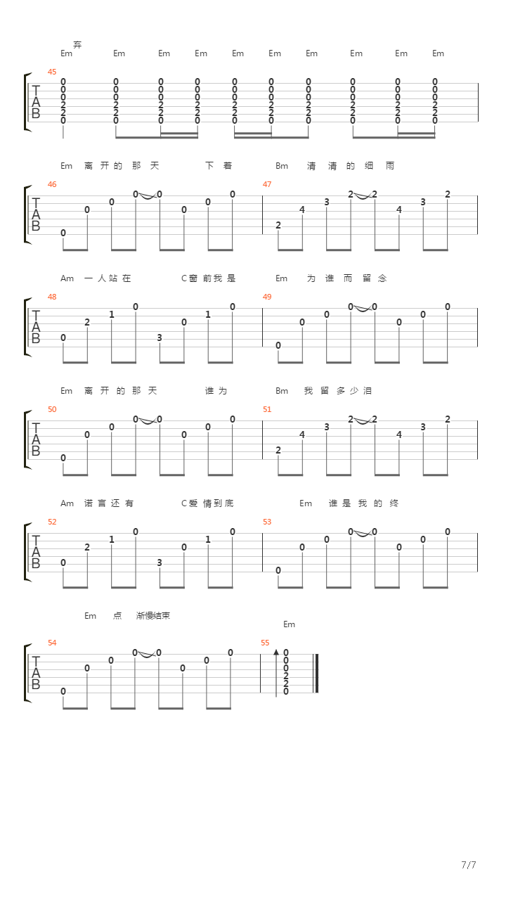 迷惘吉他谱