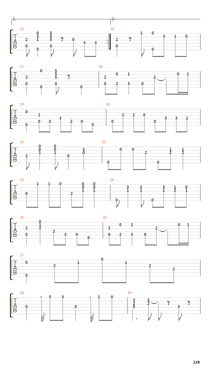 La Cumparsita(假面舞会)吉他谱