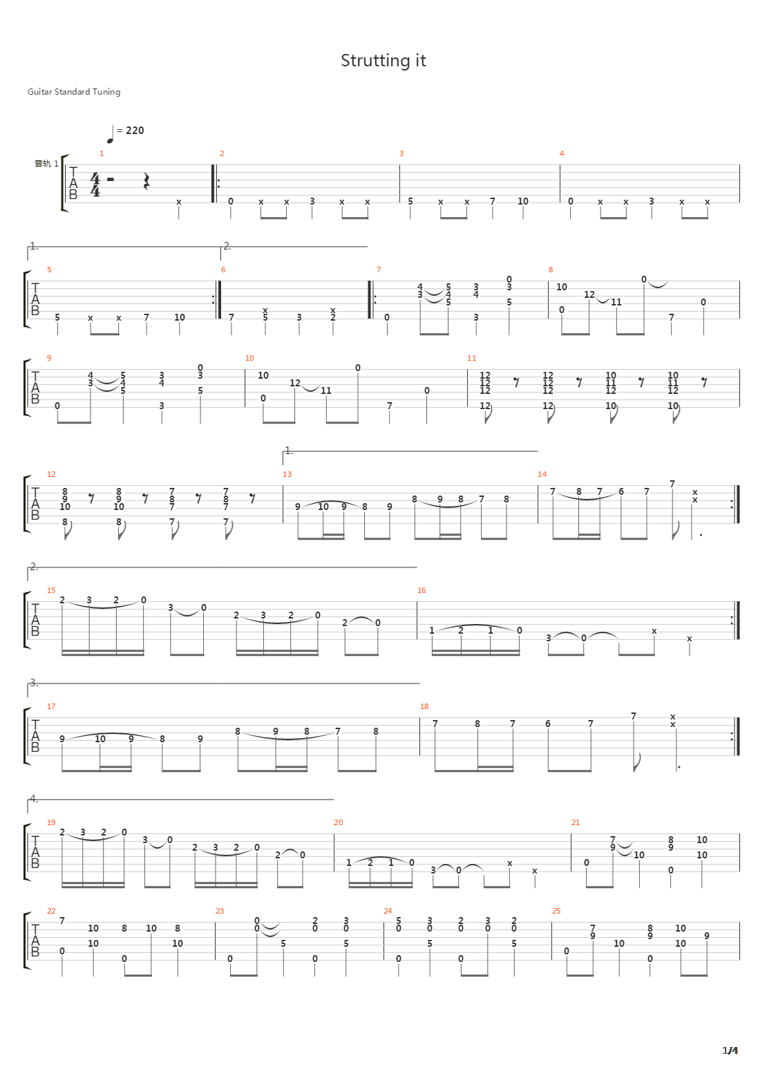 Strutting it吉他谱