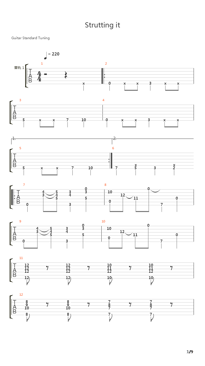 Strutting it吉他谱