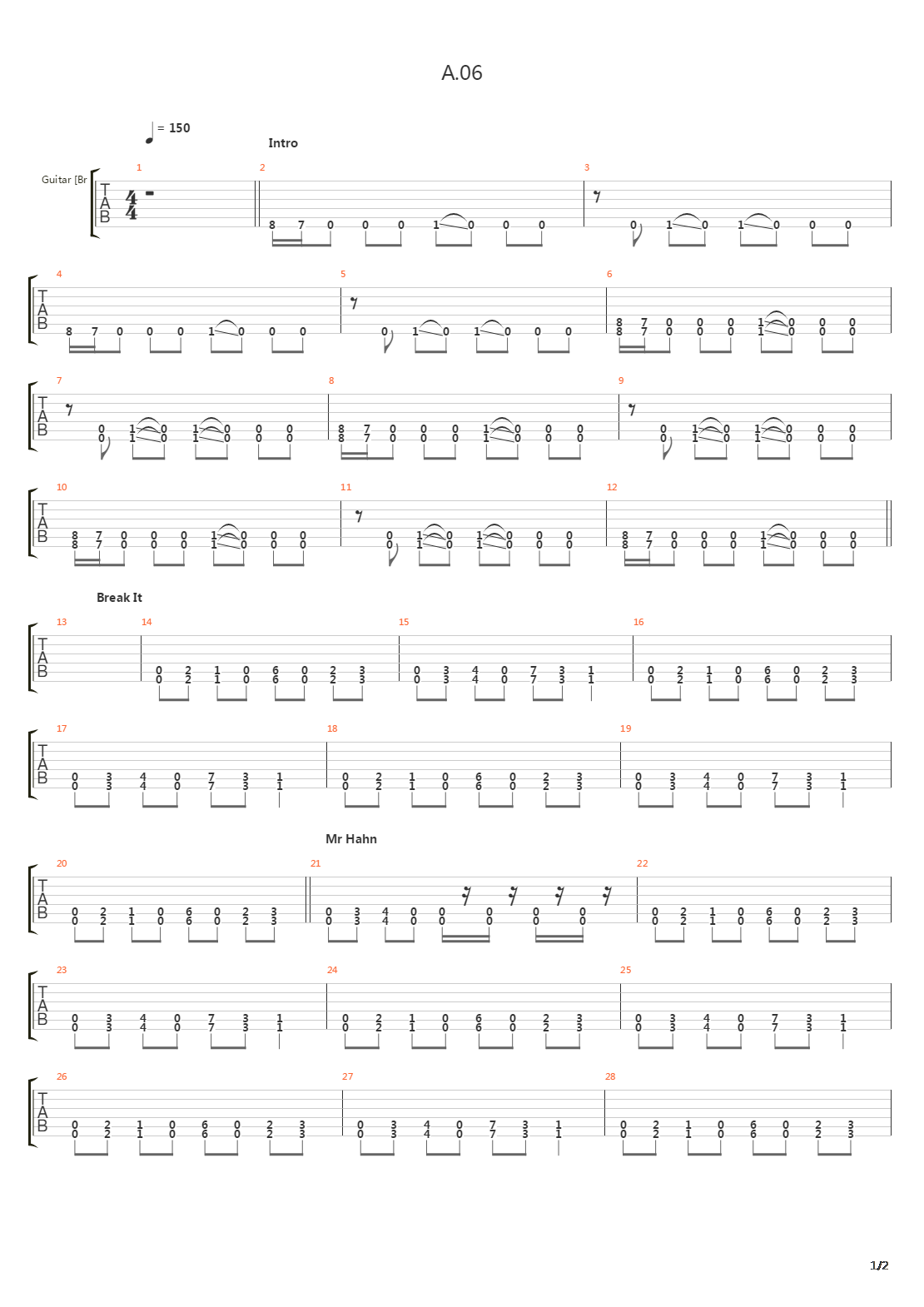 A06吉他谱