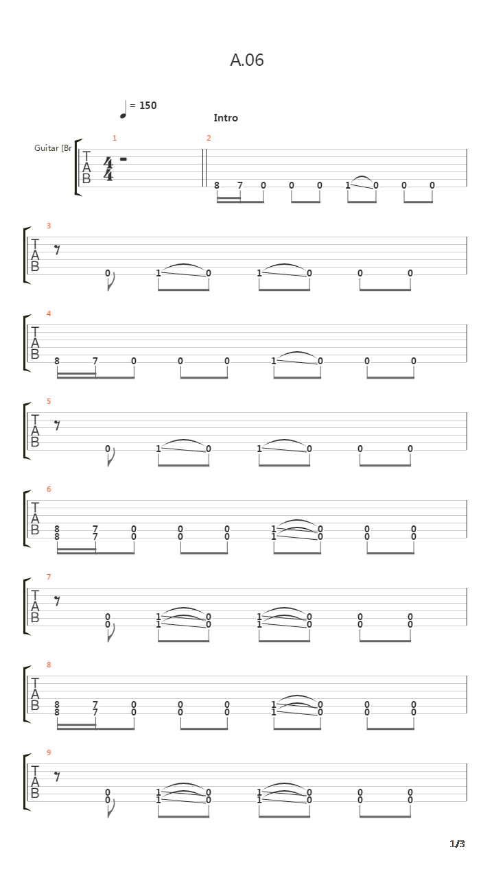 A06吉他谱