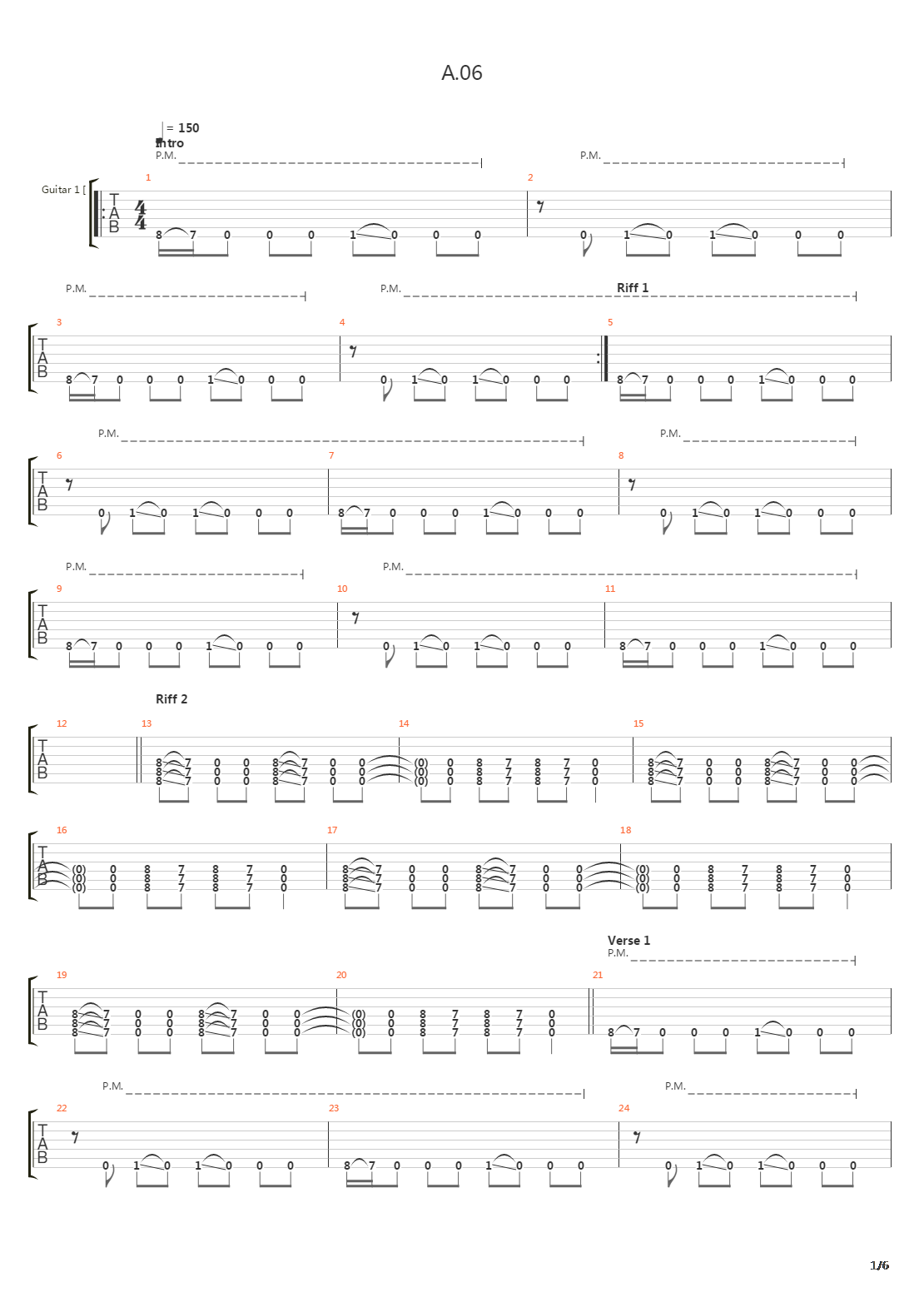 A06吉他谱