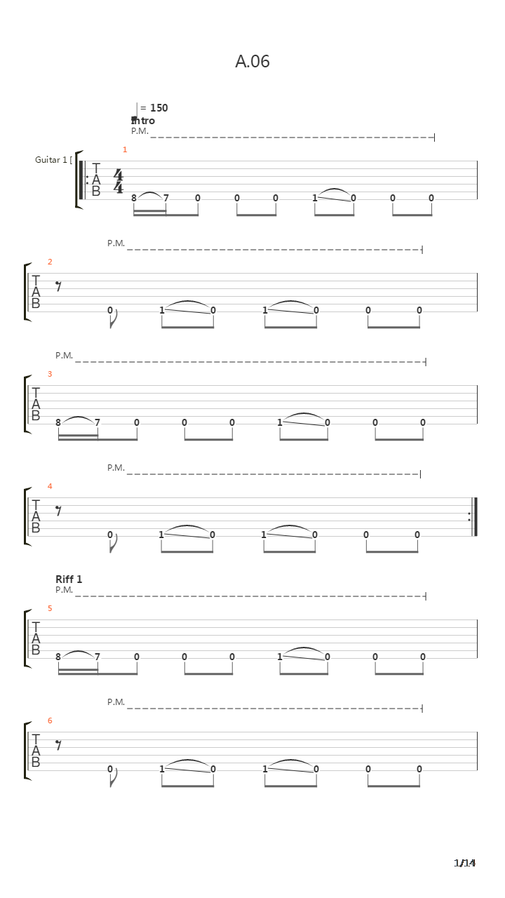 A06吉他谱