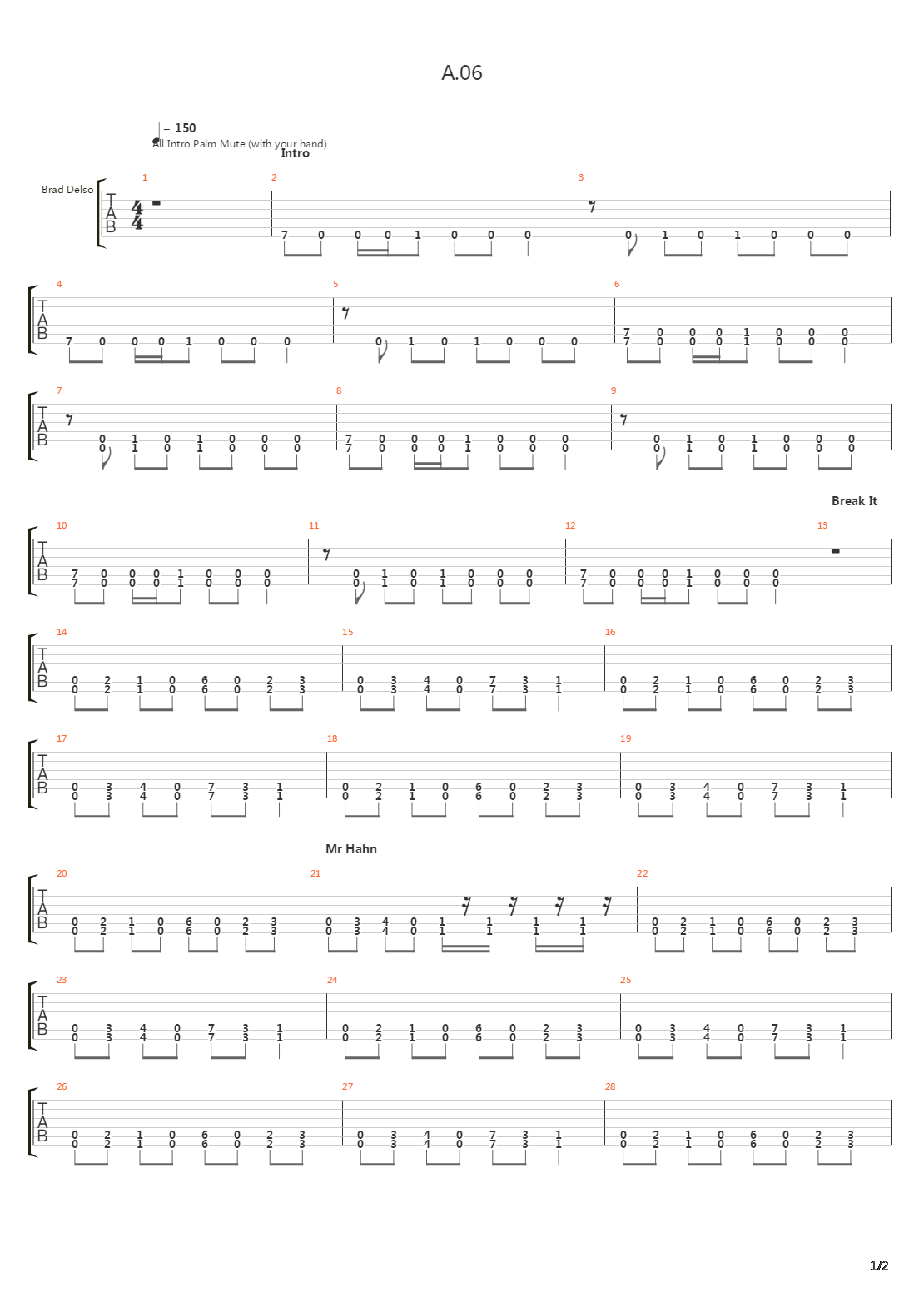 A06吉他谱