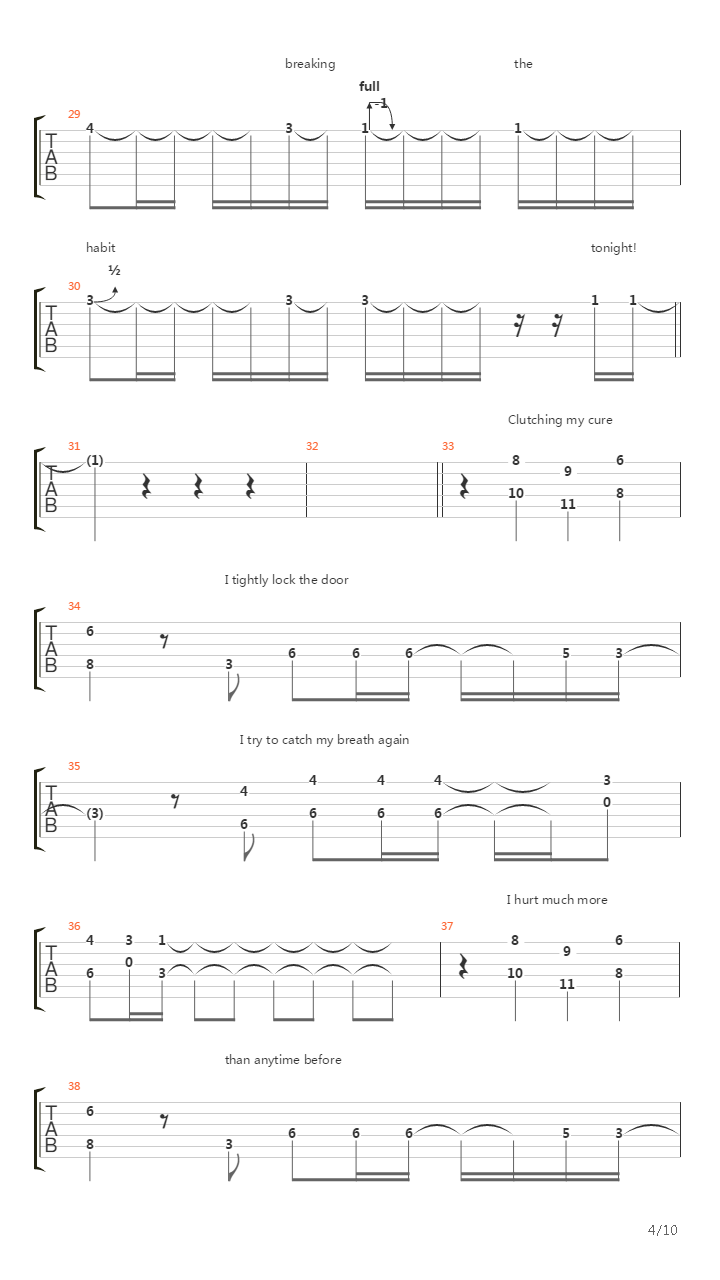 Breaking The Habit吉他谱