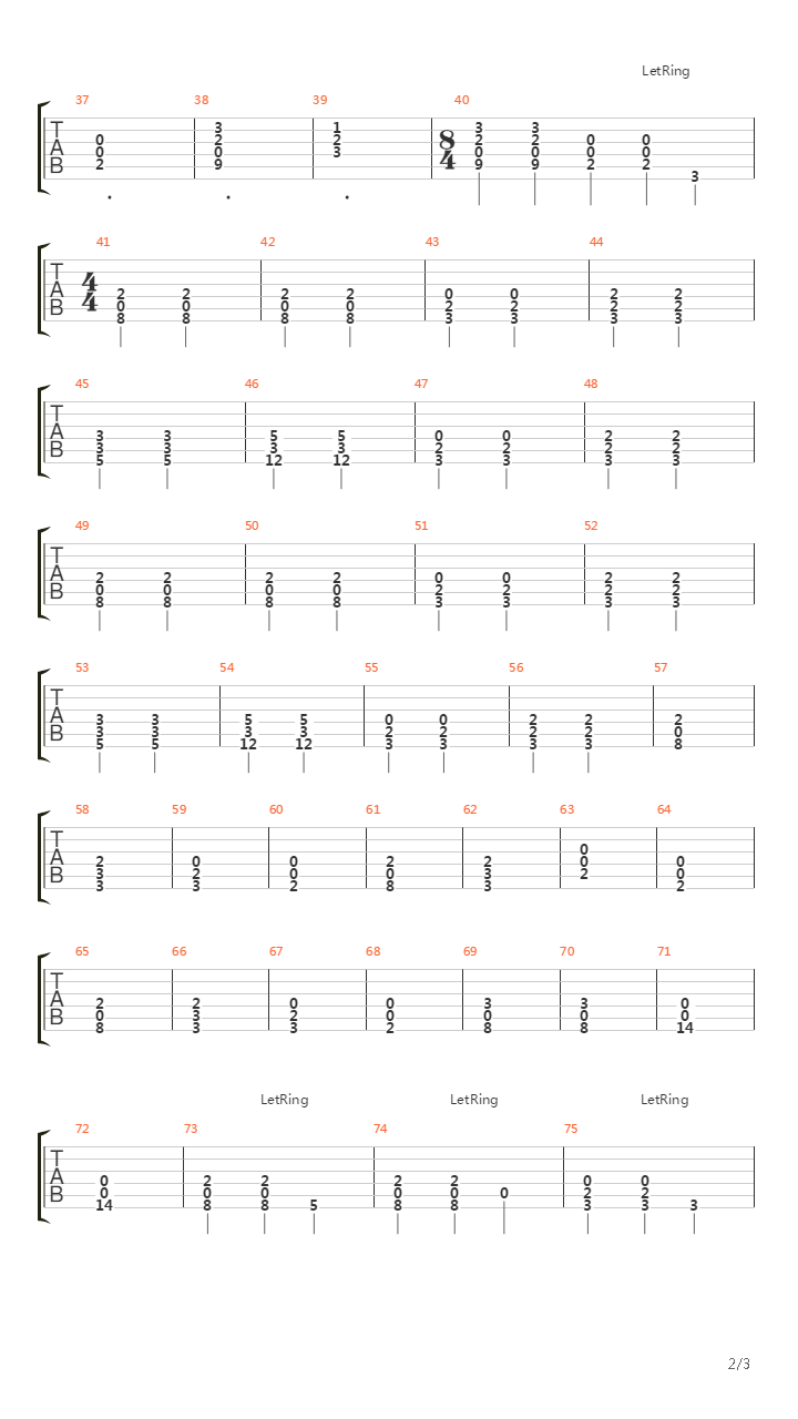 Burning In The Skies吉他谱