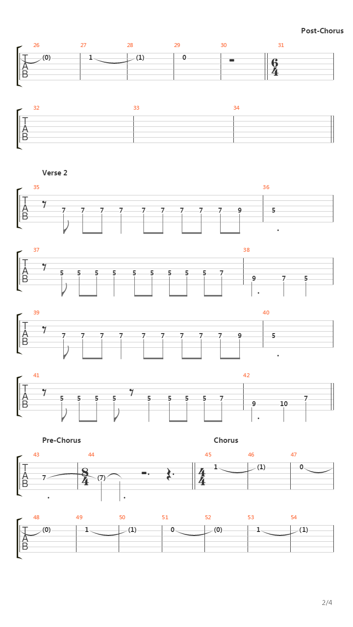 Burning In The Skies吉他谱