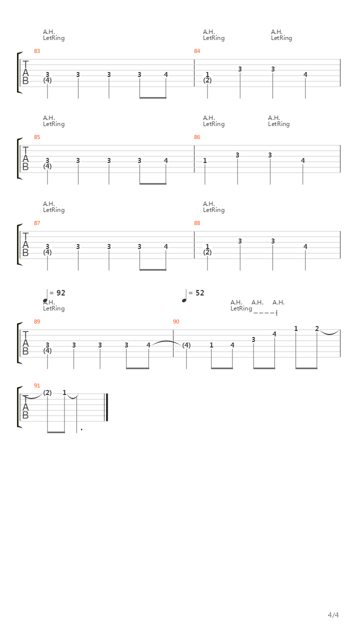 In The End吉他谱