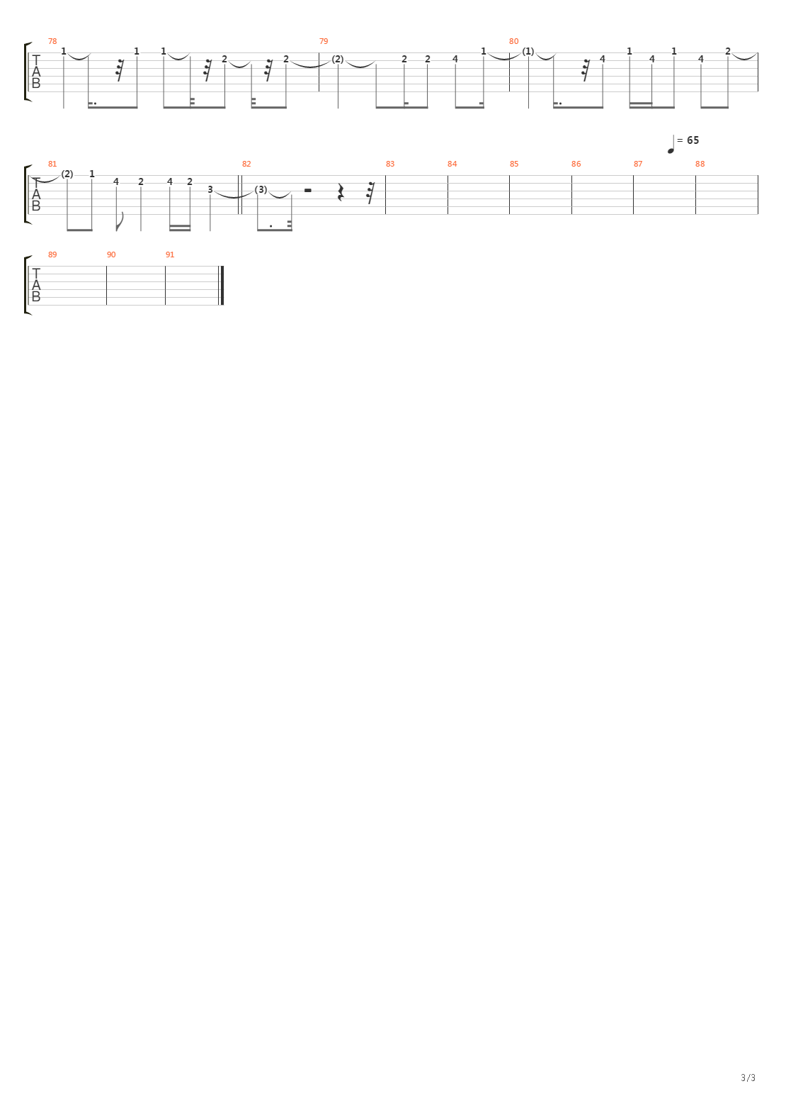 In The End吉他谱