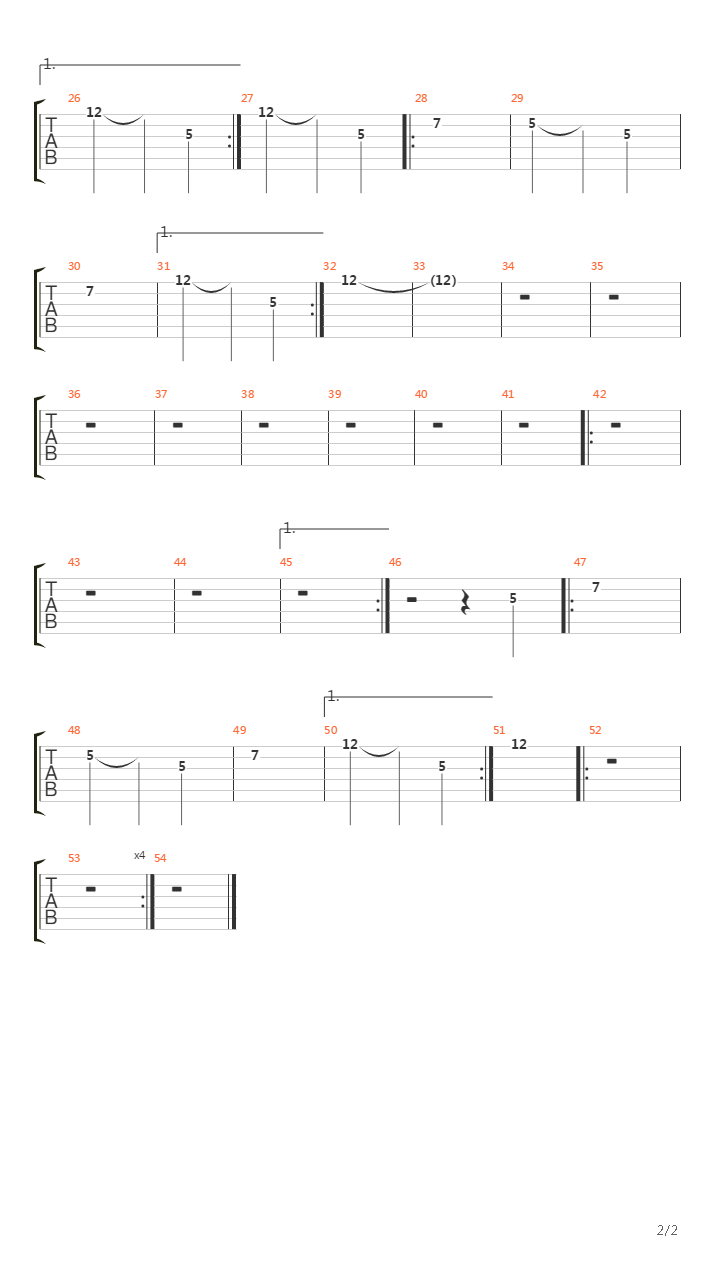 In The End吉他谱