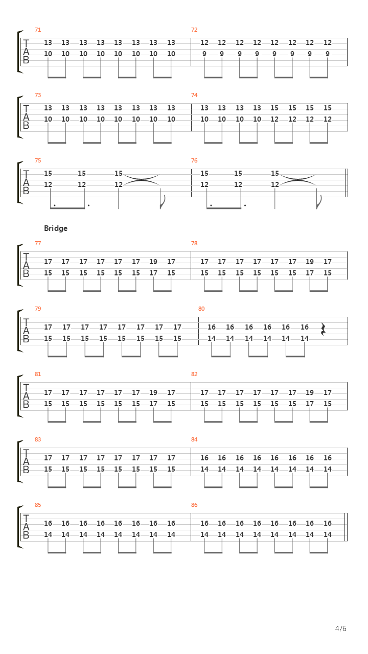 No Roads Left吉他谱