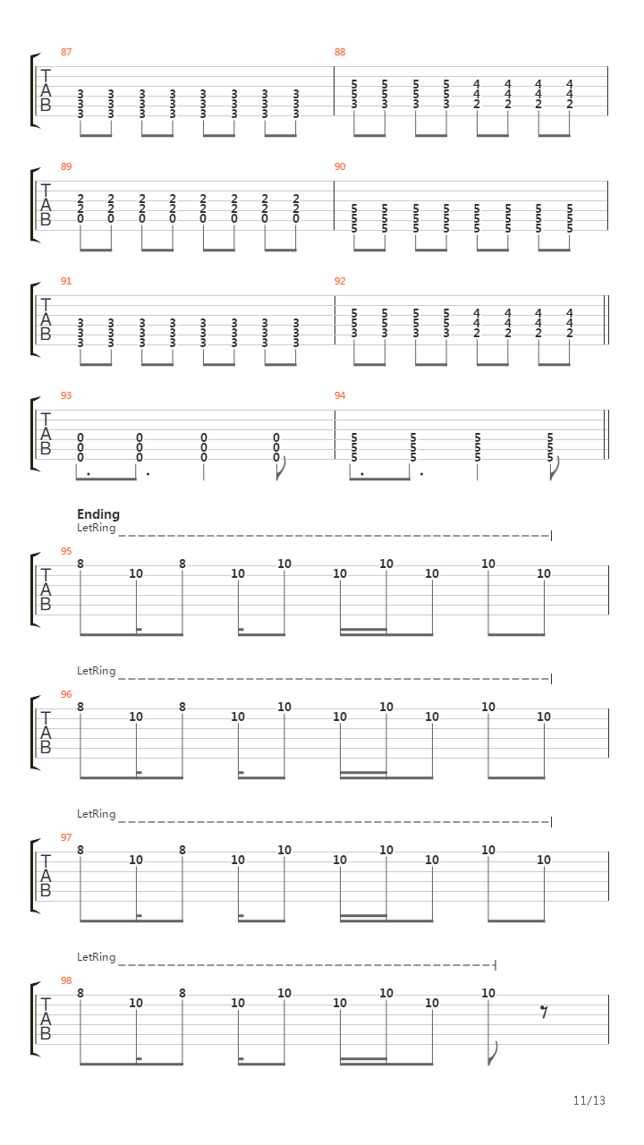 No Roads Left吉他谱