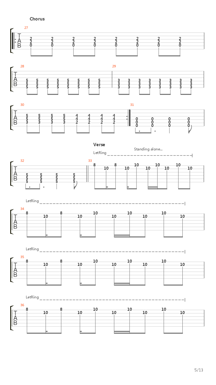 No Roads Left吉他谱