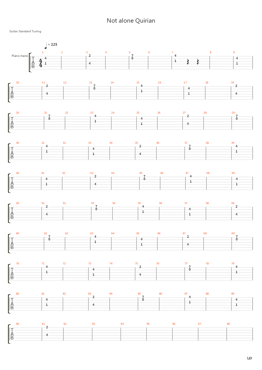 Not Alone吉他谱