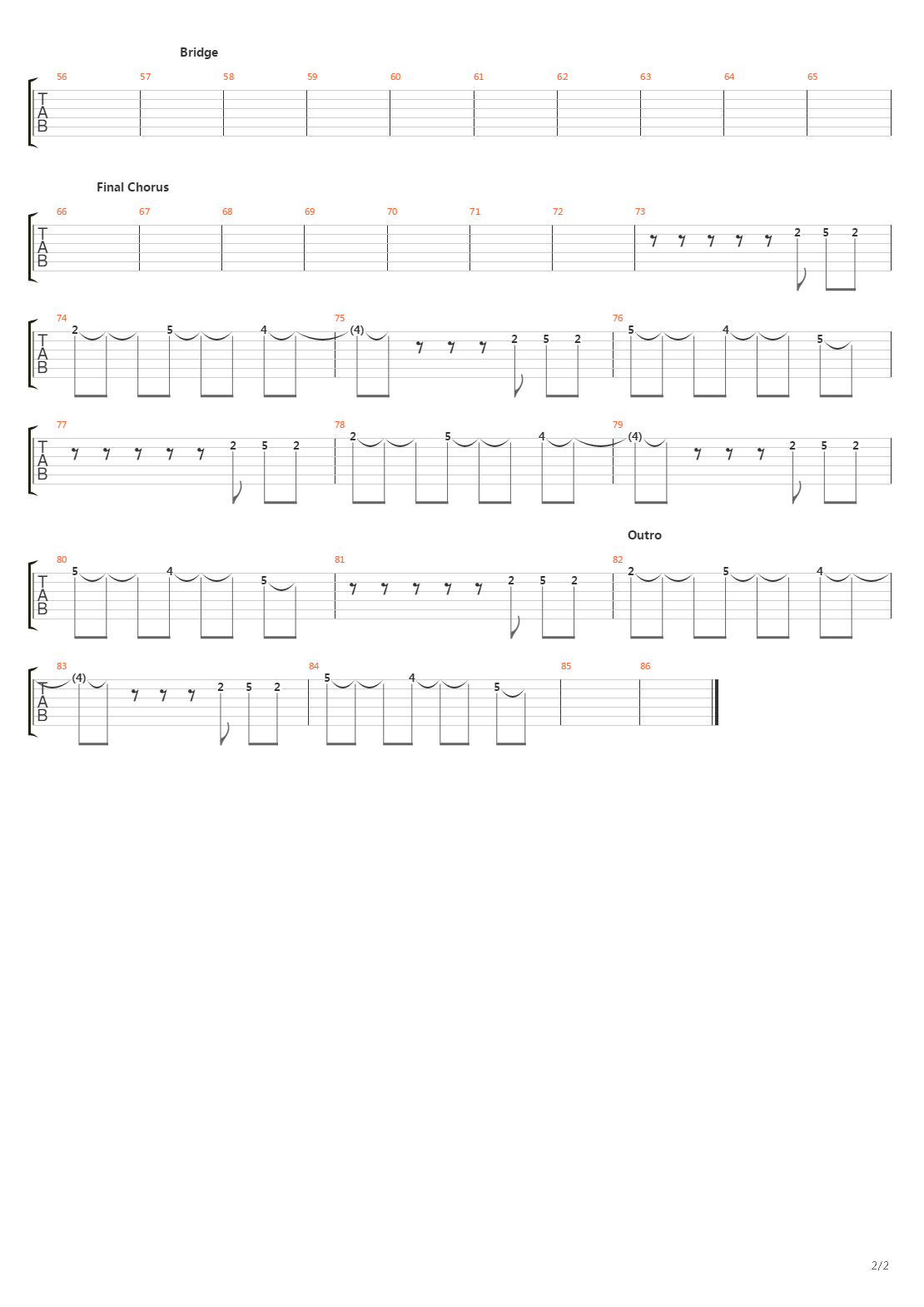 Numb吉他谱