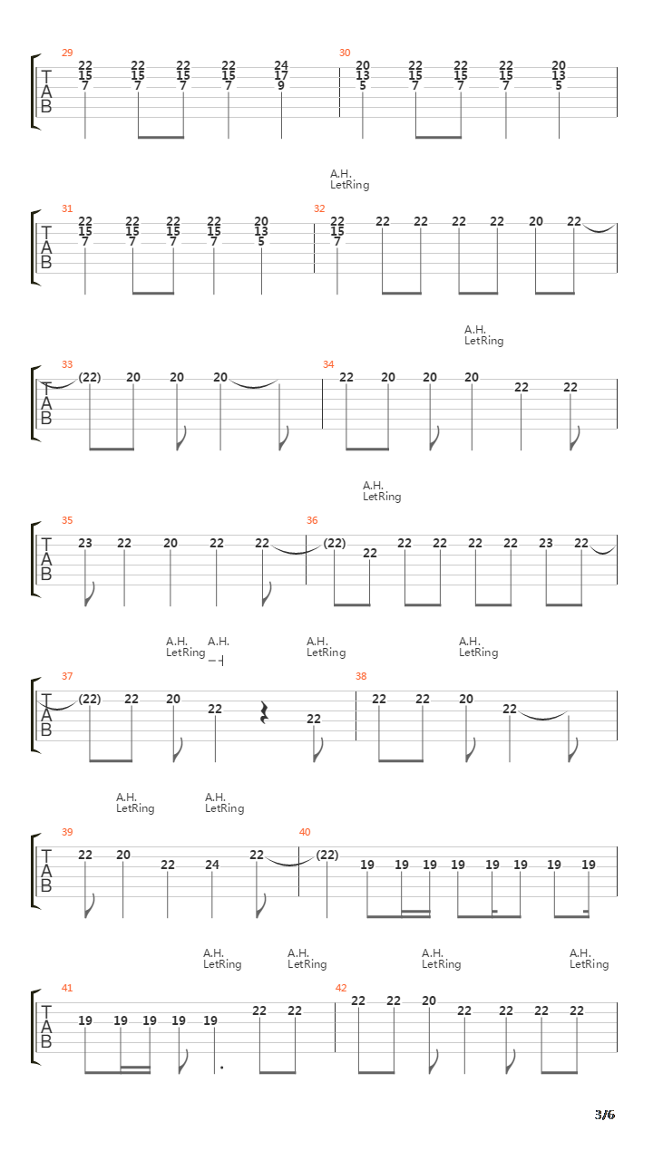 Numb吉他谱