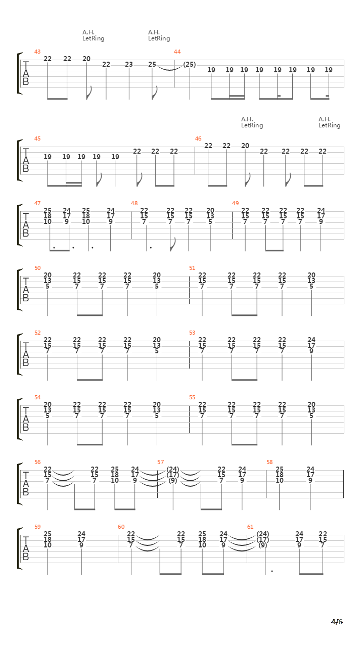 Numb吉他谱