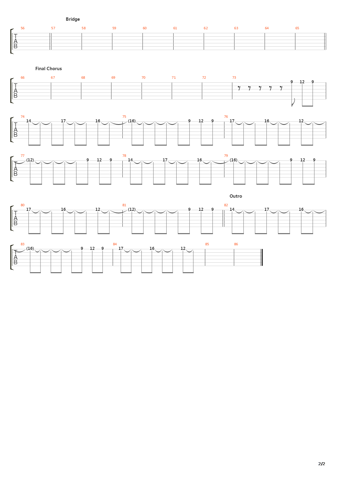 Numb吉他谱