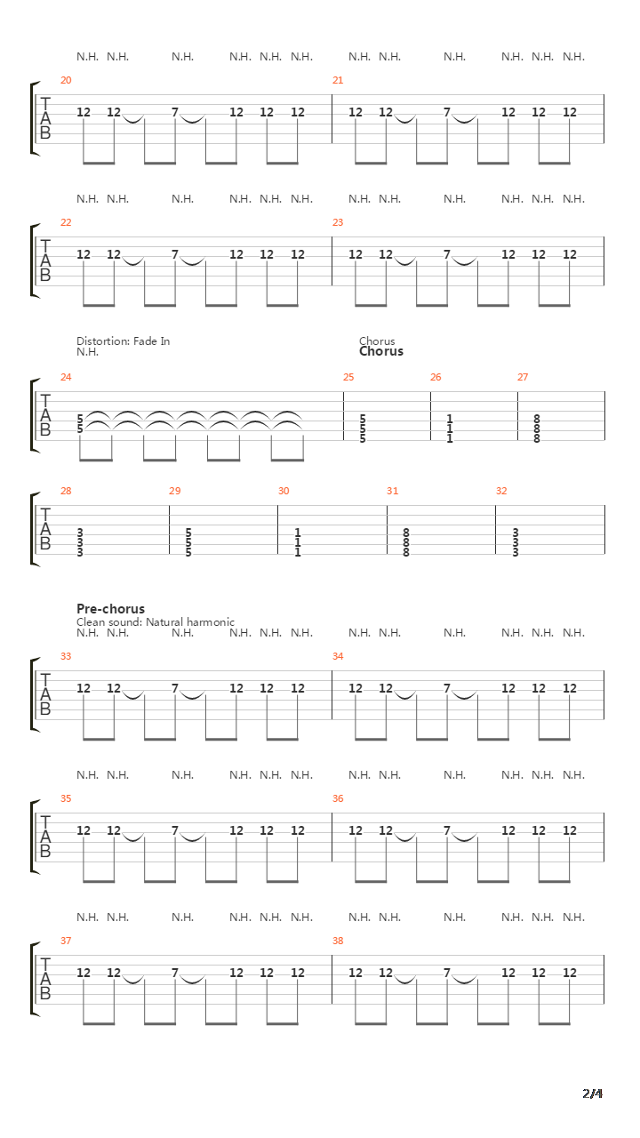 Numb吉他谱