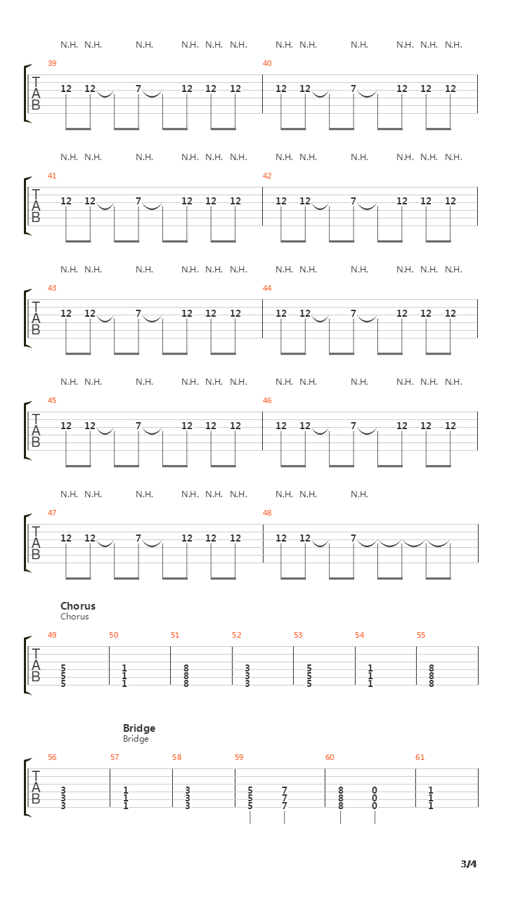 Numb吉他谱