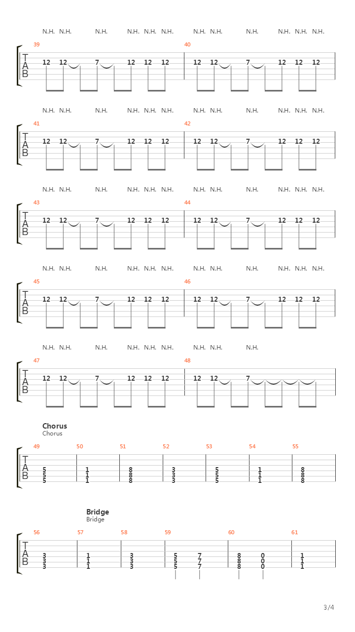 Numb吉他谱