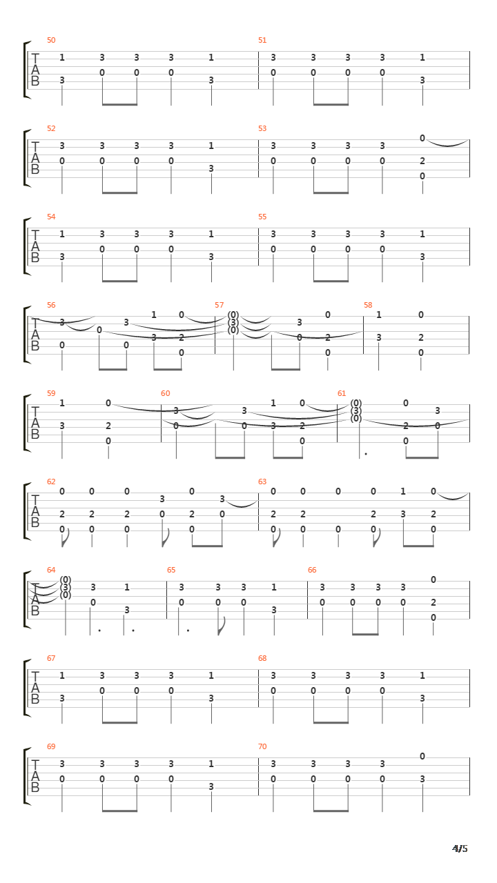 Numb吉他谱