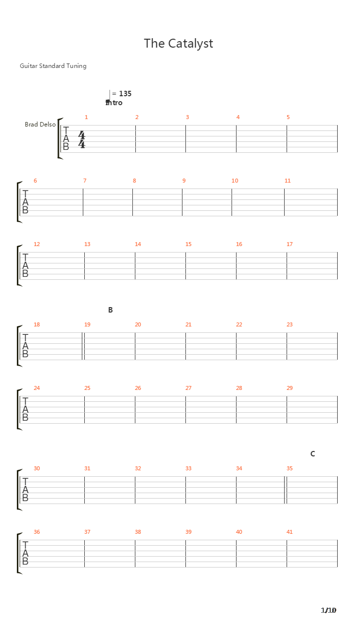 The Catalyst吉他谱