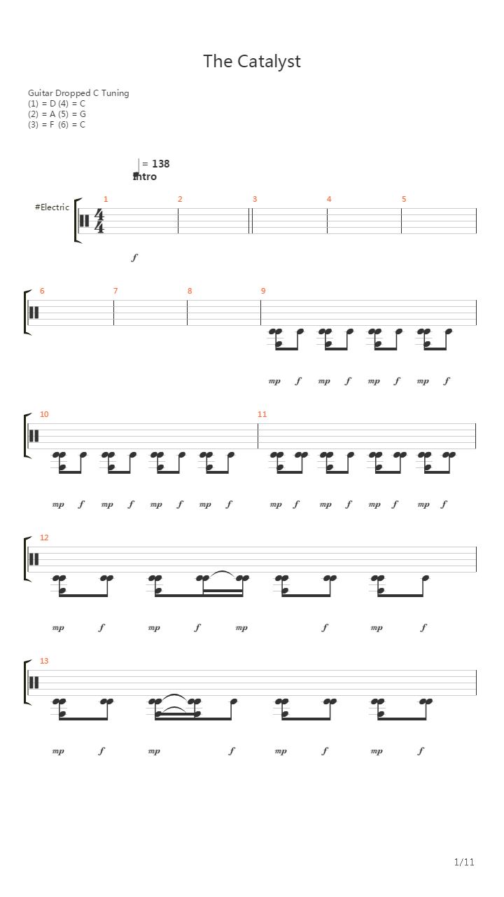 The Catalyst吉他谱