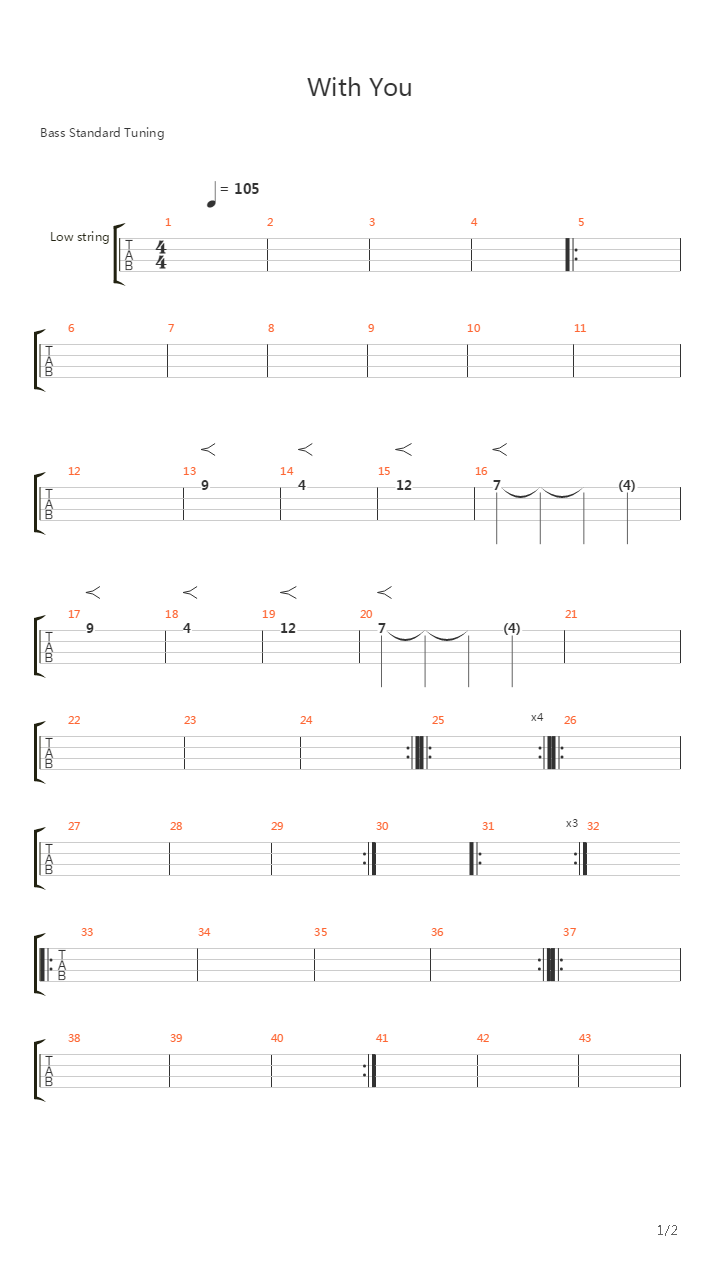 With You吉他谱