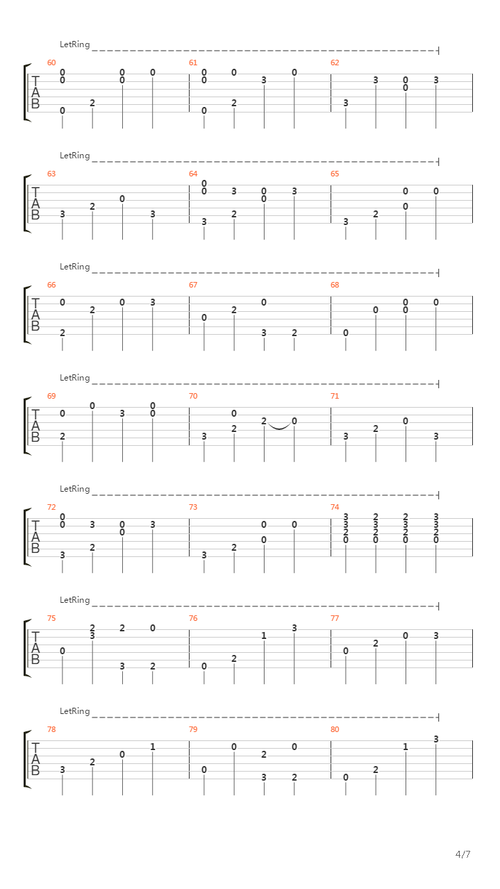 Numb吉他谱