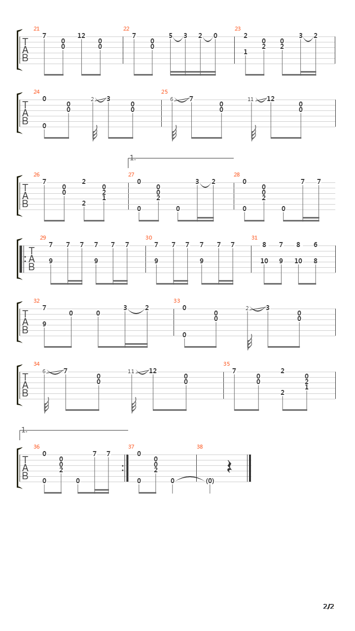 加洛普舞曲吉他谱