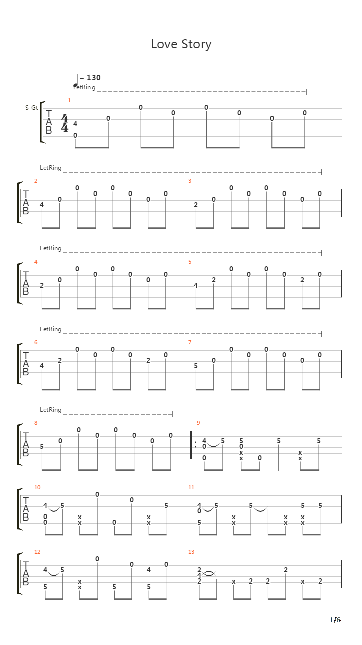 Love Story吉他谱