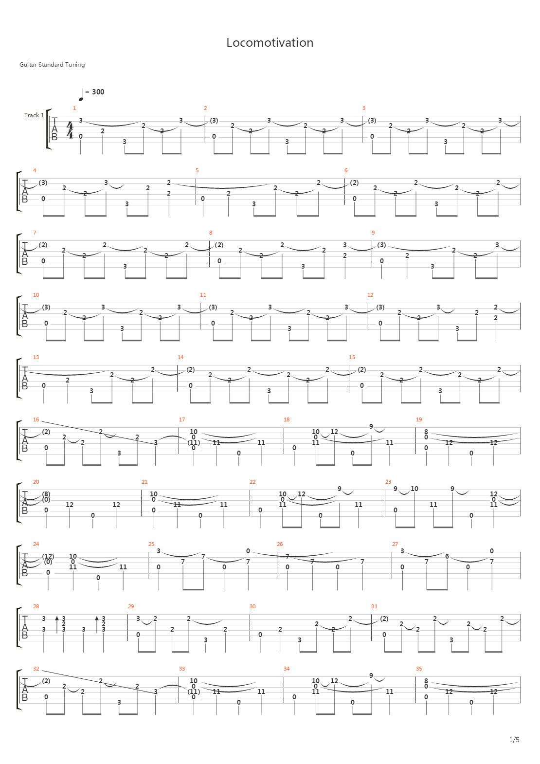 Locomotivation吉他谱