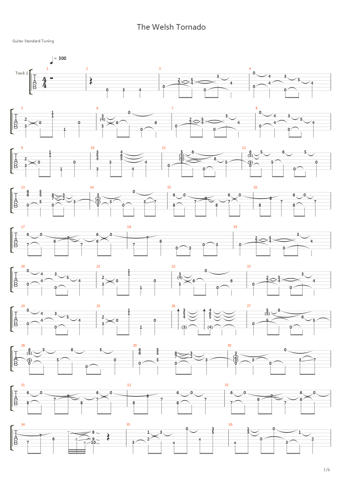 The Welsh Tornado吉他谱